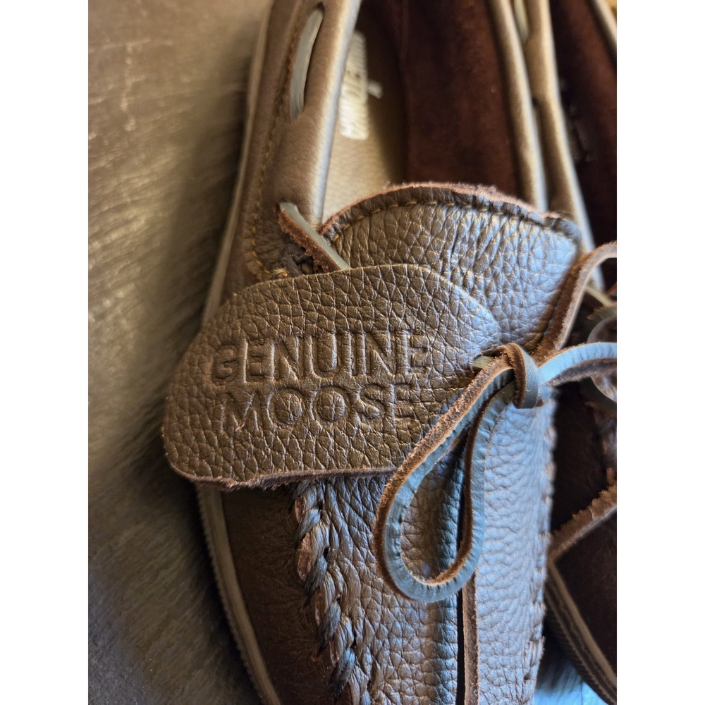 Minnetonka Women's Moosehide Classic Moccasins 492 Chocolate Brown US 11 $105 - Picture 11 of 11